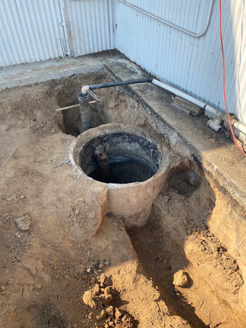 Septic tank abandonment ready fo rfill sand