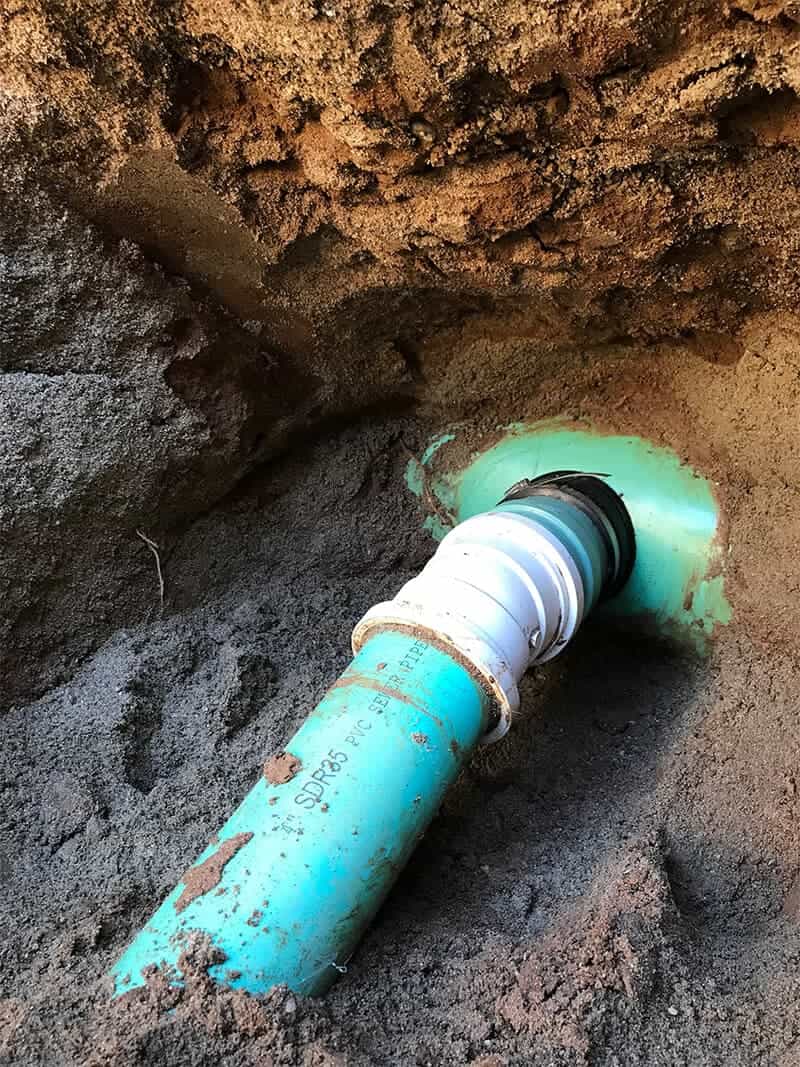 sewer tie in