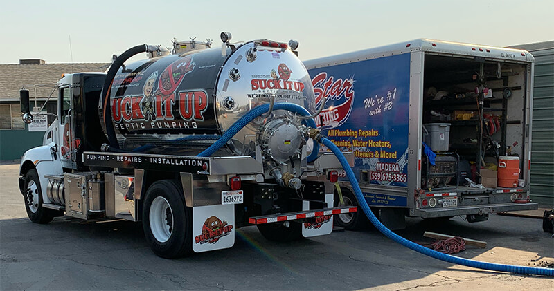 Suck It Up septic tank pumping truck